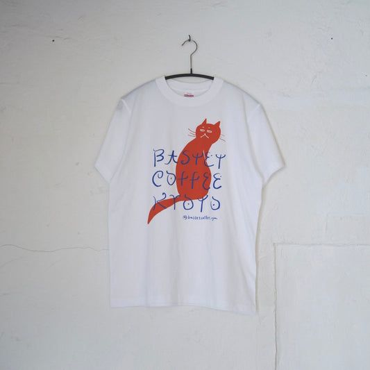 半袖ネコTシャツ(白:ぺぺ)