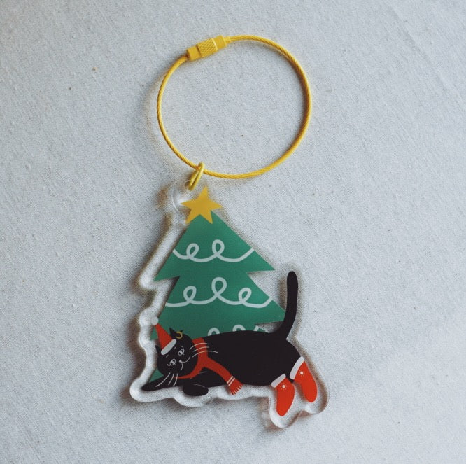 ネコのアクリルキーホルダー