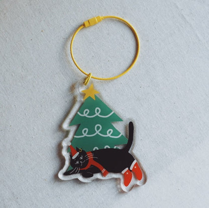 ネコのアクリルキーホルダー